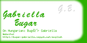 gabriella bugar business card